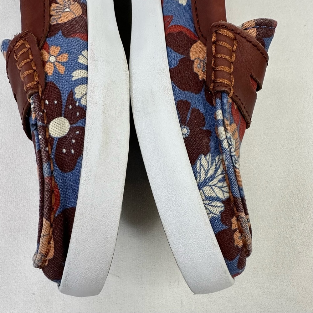 Cole Haan Floral Blue and Brown Loafers - Picture 5 of 15